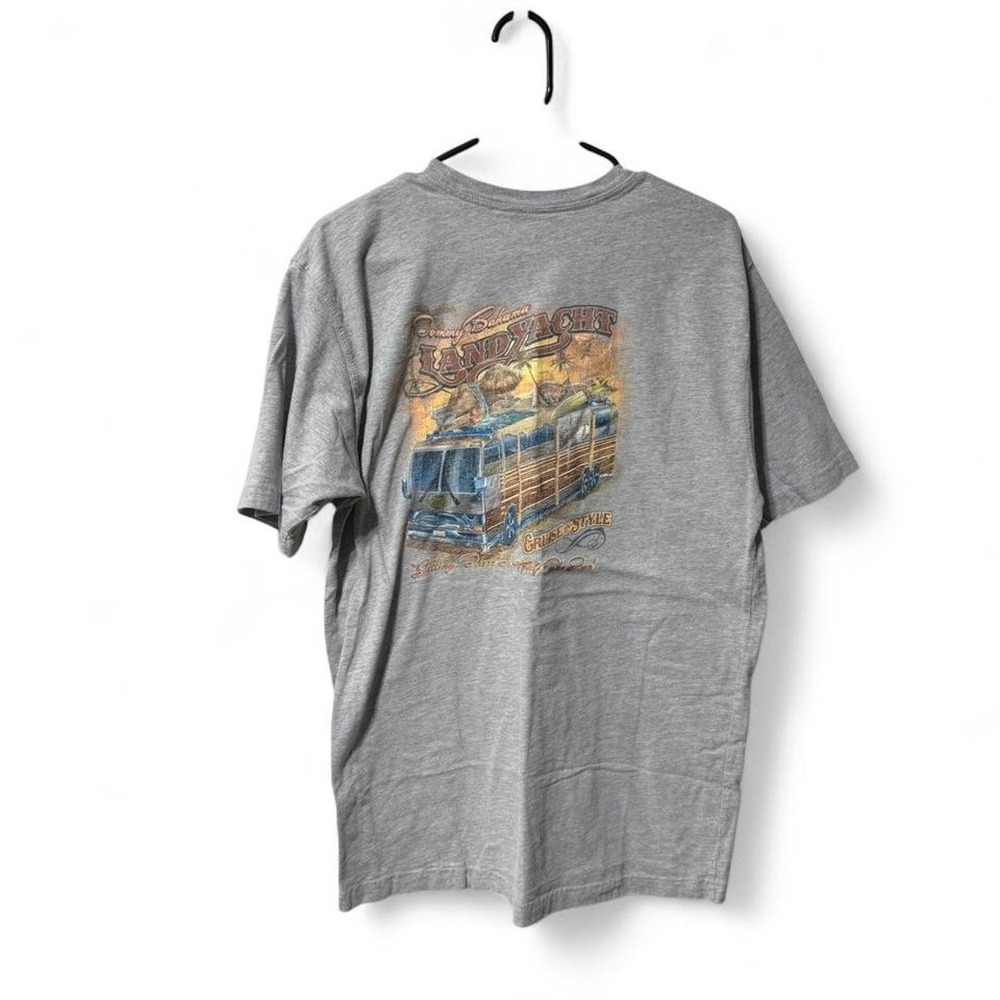 Tommy Bahama Relax Land Yacht Cruise Style RV Graphic Tee Grey Mens L
